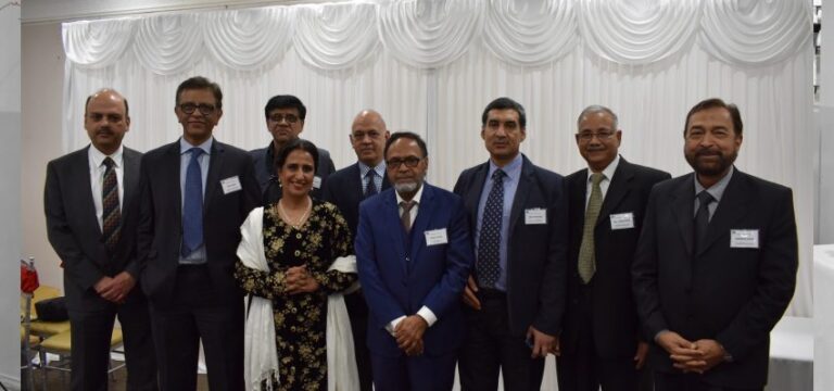 Guests and office bearers at the launch ceremony of the PAK-AUS Engineers Association