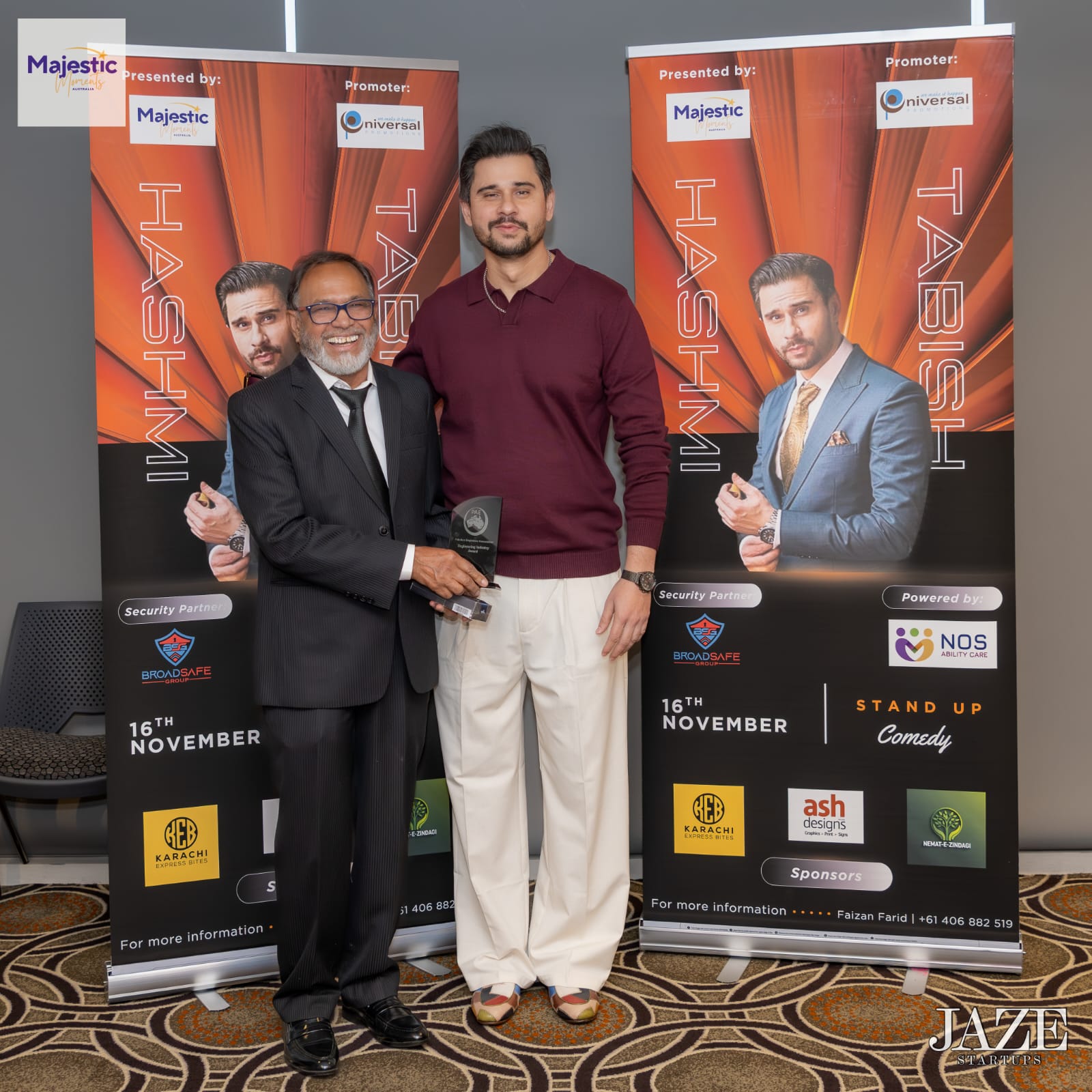 Engineering Industry Award presented at the Tabish Hashmi show