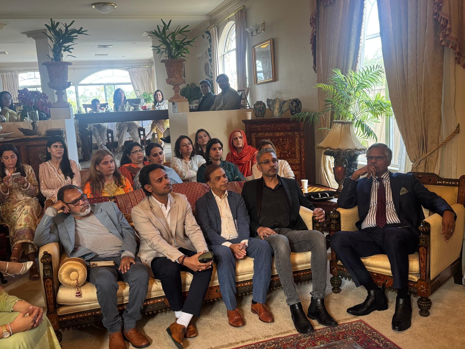 Guests at the Eid Milan and Indus Hospital fundraising lunch hosted by Dr Sayeed Khan and Ghazala Khan