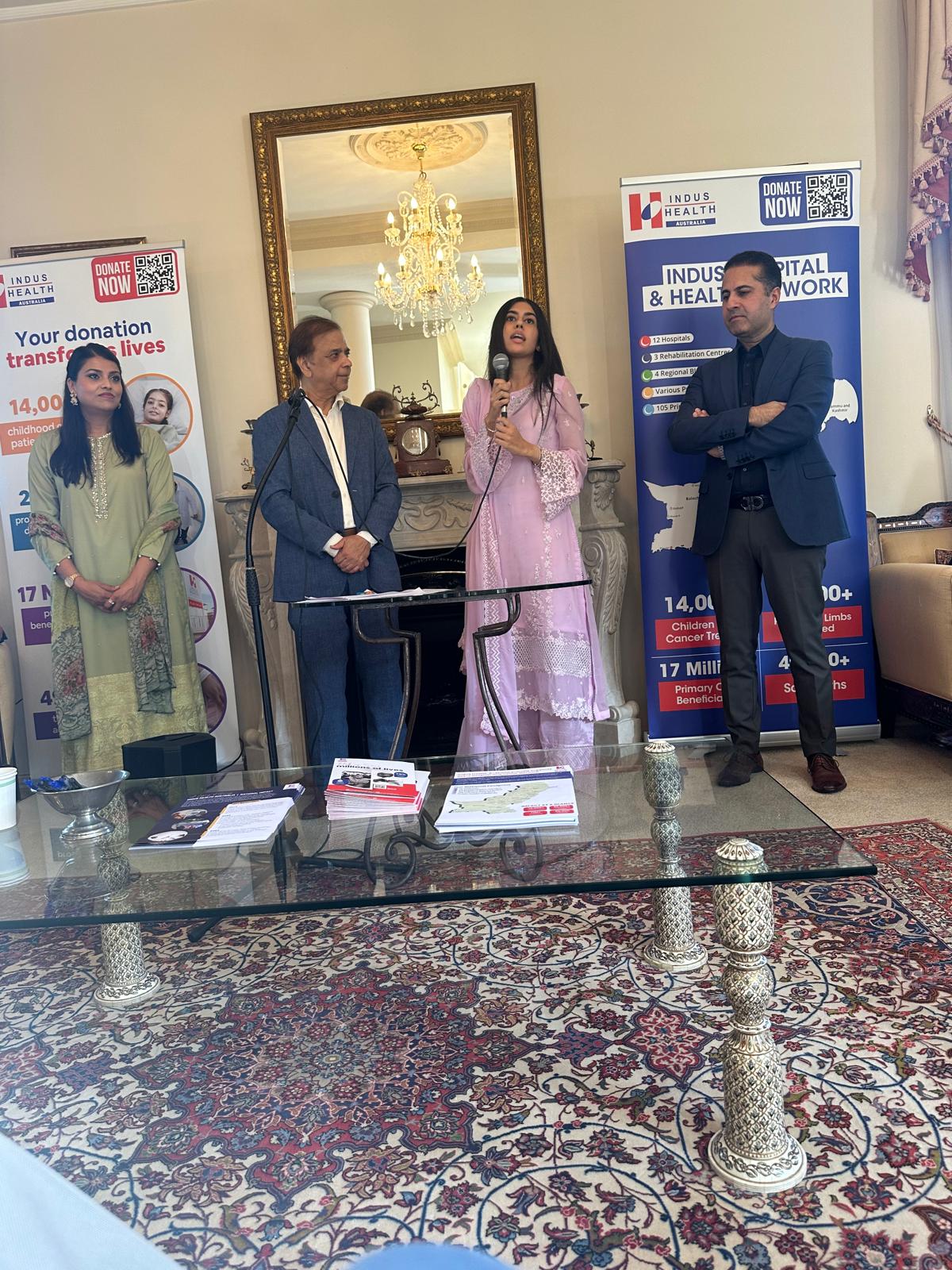Guests at the Eid Milan and Indus Hospital fundraising lunch hosted by Dr Sayeed Khan and Ghazala Khan