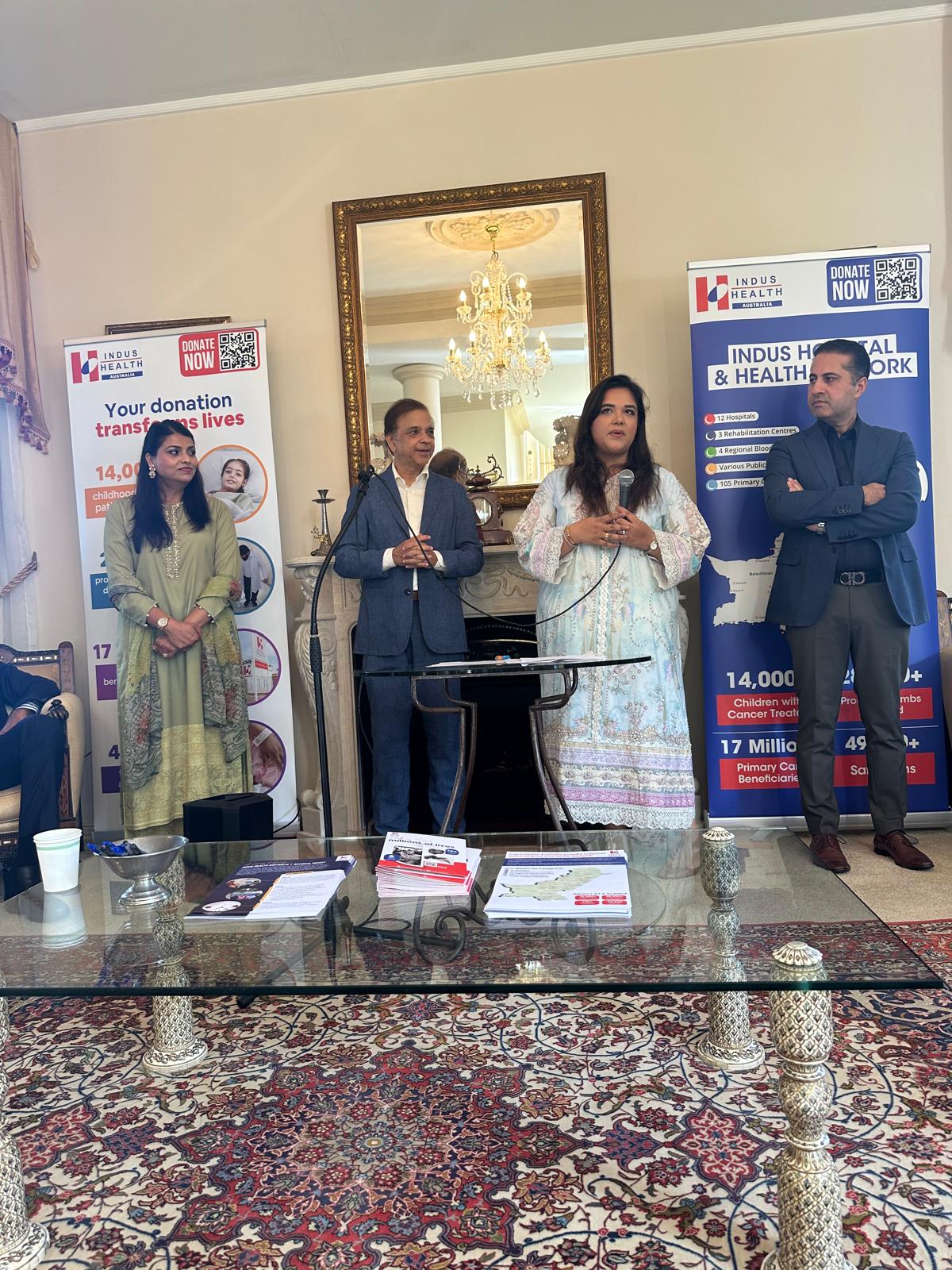Guests at the Eid Milan and Indus Hospital fundraising lunch hosted by Dr Sayeed Khan and Ghazala Khan