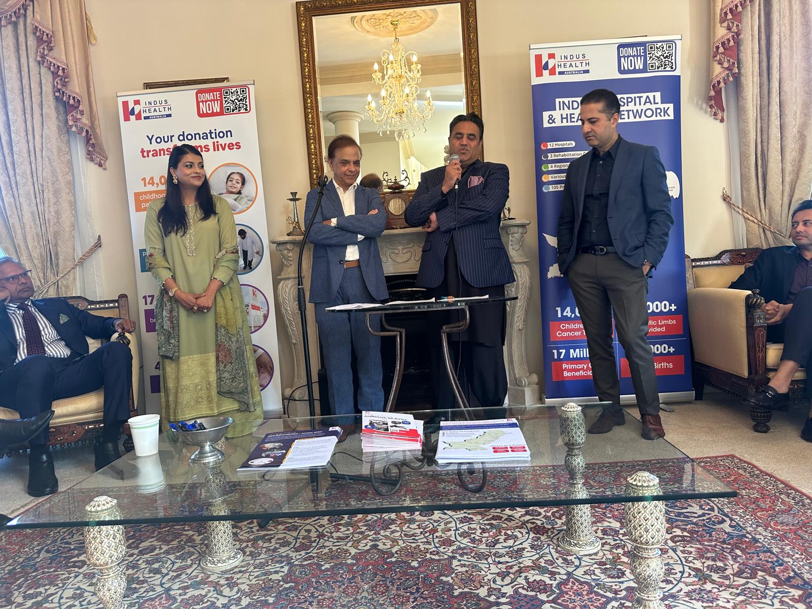 Guests at the Eid Milan and Indus Hospital fundraising lunch hosted by Dr Sayeed Khan and Ghazala Khan
