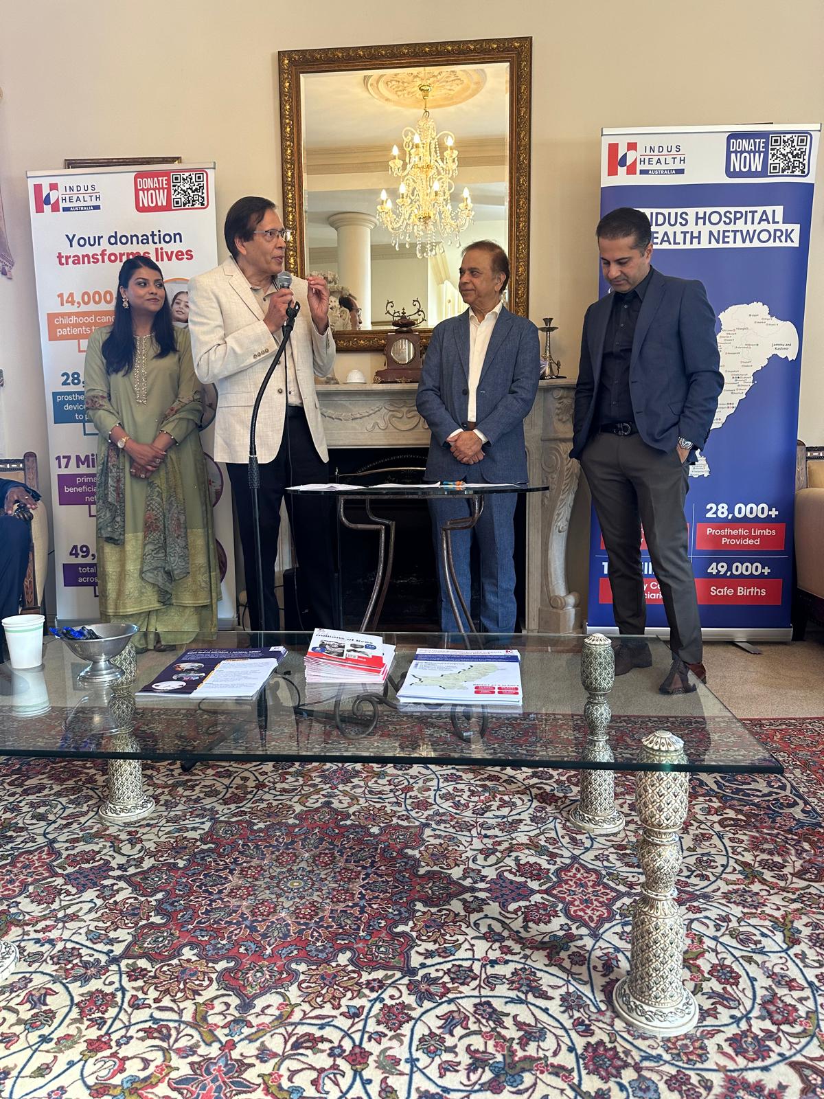 Guests at the Eid Milan and Indus Hospital fundraising lunch hosted by Dr Sayeed Khan and Ghazala Khan