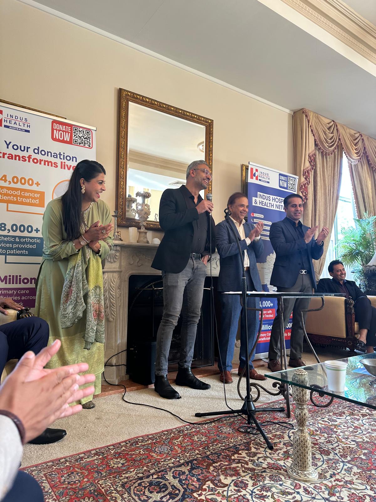 Guests at the Eid Milan and Indus Hospital fundraising lunch hosted by Dr Sayeed Khan and Ghazala Khan