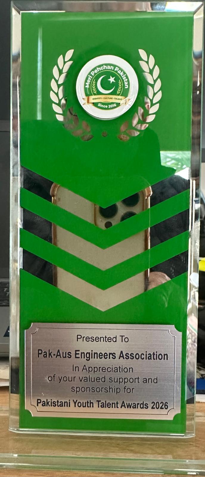 PAE recognised for sponsoring the Pakistani Youth Talent Awards 2026
