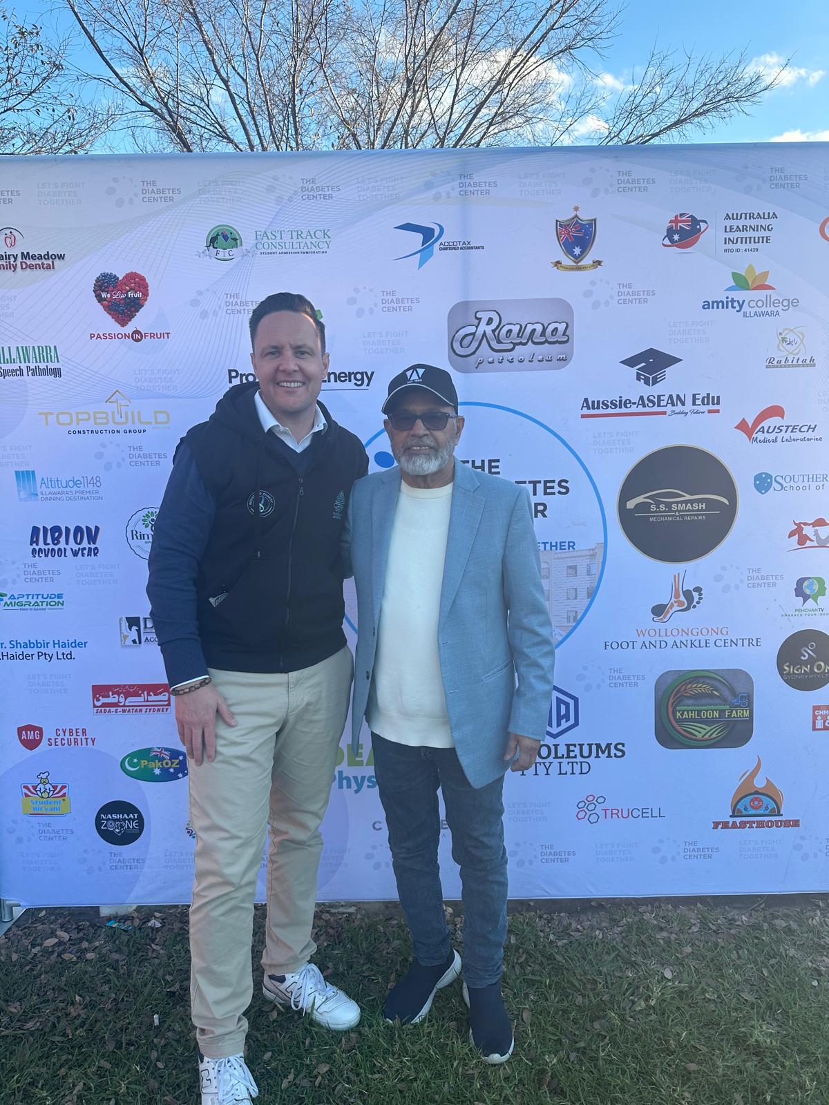 At the Cricket for a Purpose event organised by TDC with Shaukat Khanum, the Edhi Foundation and Indus Hospital