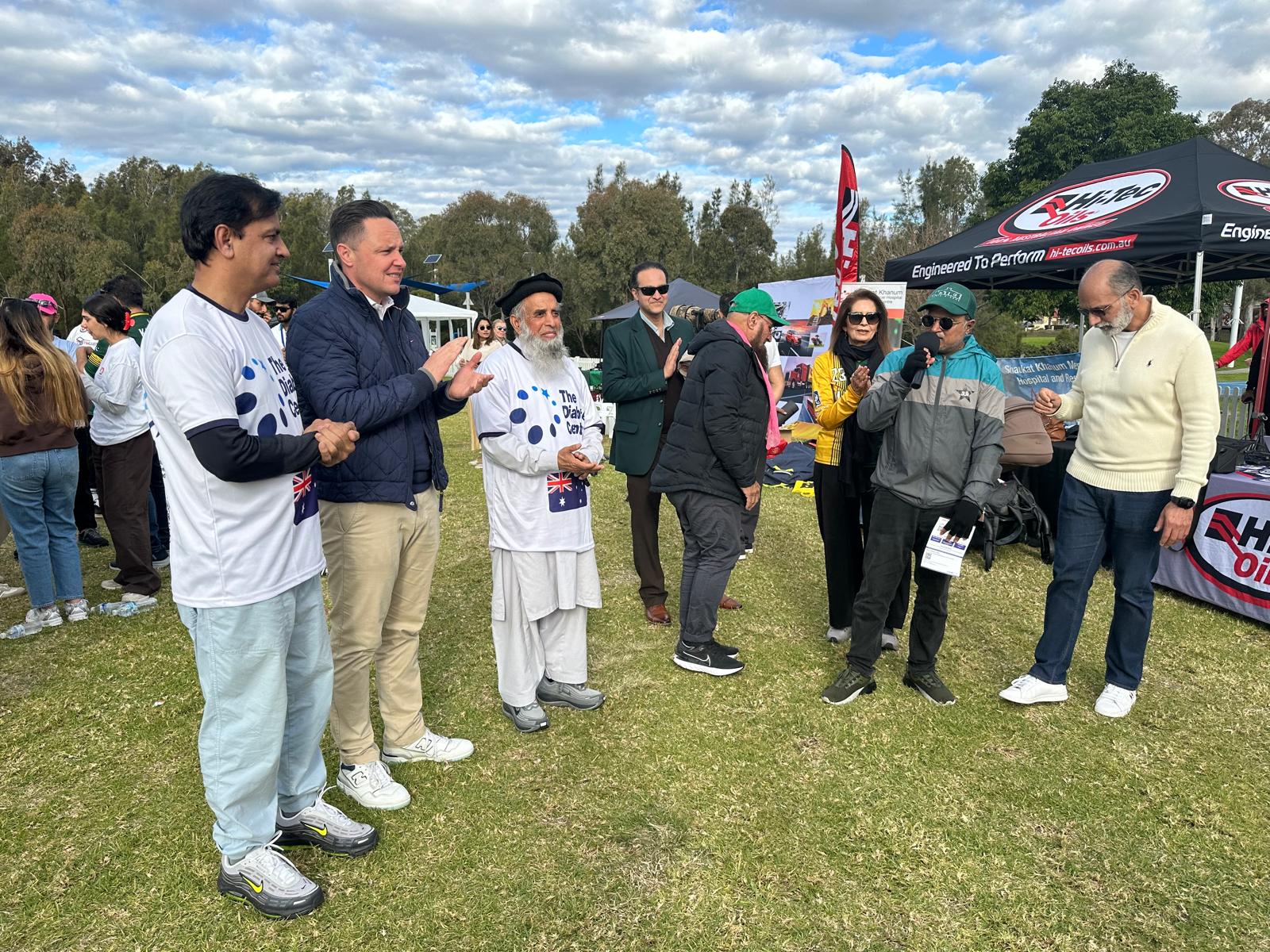 At the Cricket for a Purpose event organised by TDC with Shaukat Khanum, the Edhi Foundation and Indus Hospital