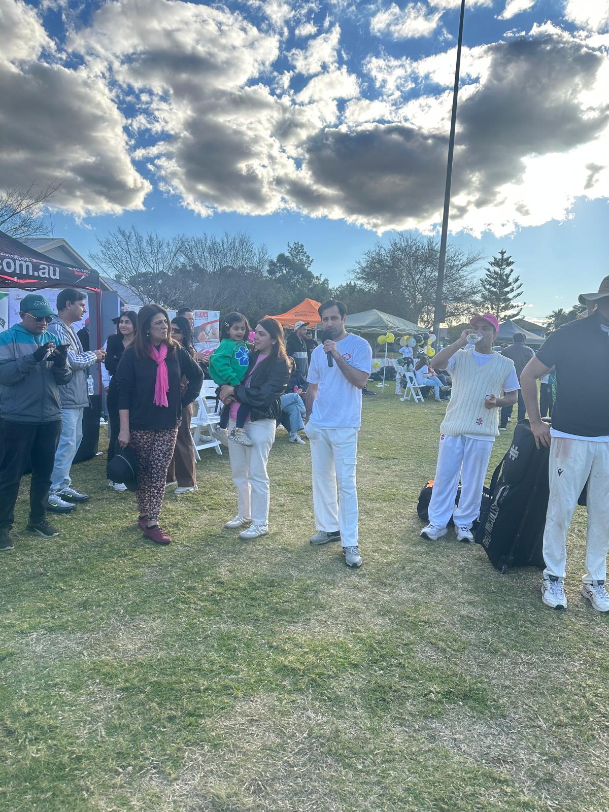 At the Cricket for a Purpose event organised by TDC with Shaukat Khanum, the Edhi Foundation and Indus Hospital