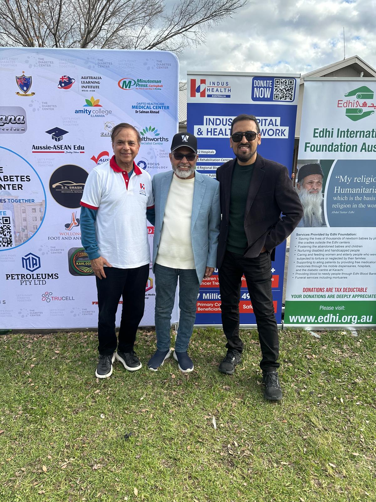 At the Cricket for a Purpose event organised by TDC with Shaukat Khanum, the Edhi Foundation and Indus Hospital