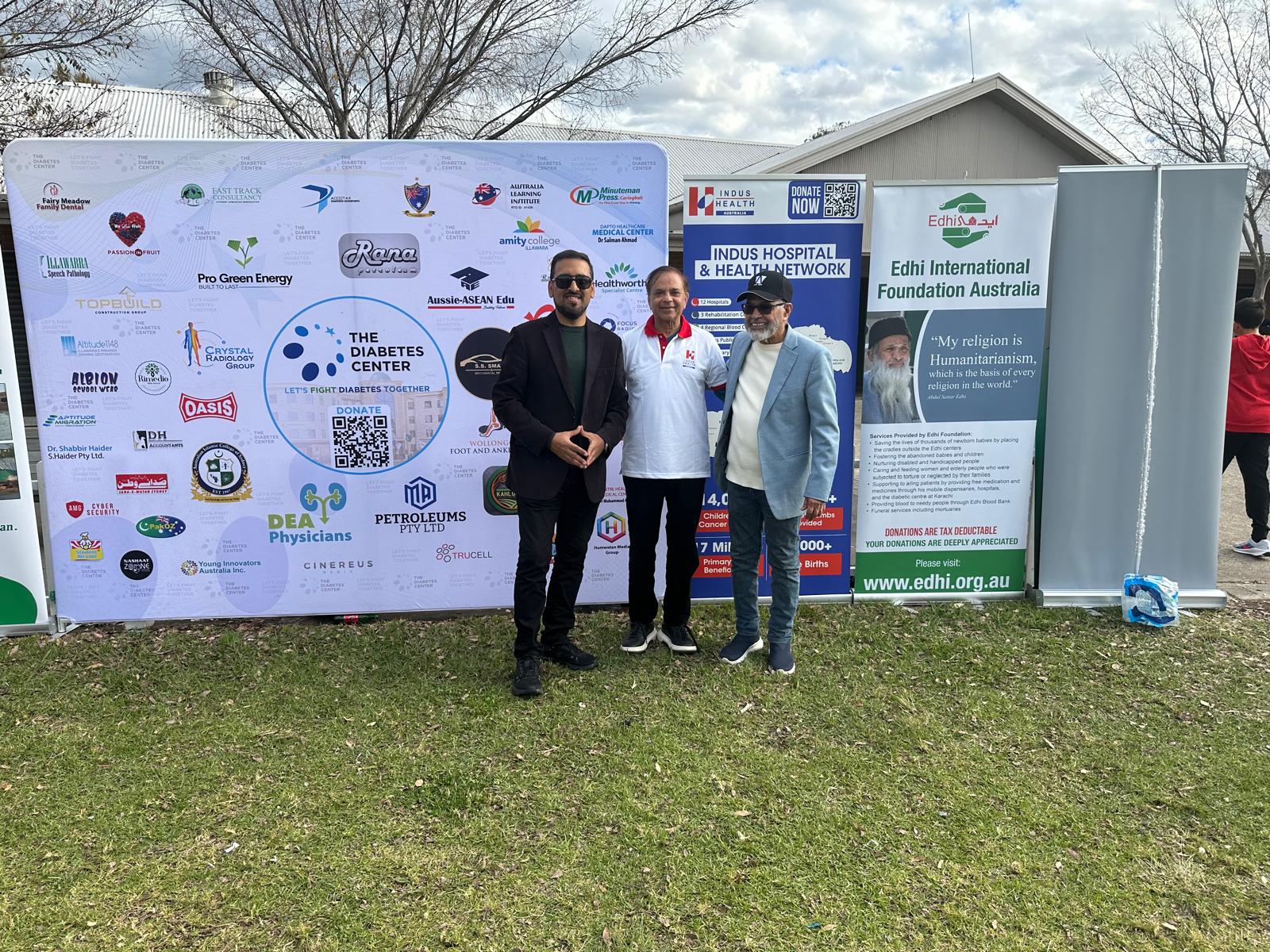 At the Cricket for a Purpose event organised by TDC with Shaukat Khanum, the Edhi Foundation and Indus Hospital